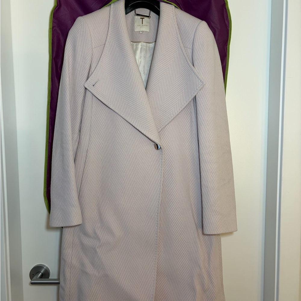 Ted Baker Light Stone Off White Trench Coat - Picture 2 of 7